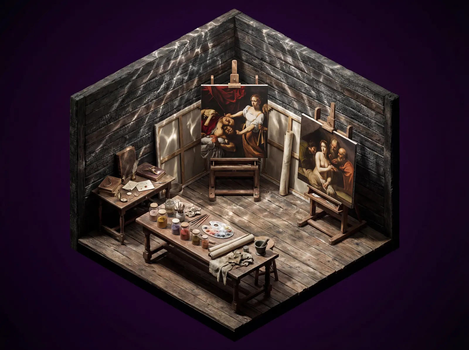 Isometric studio artwork from public gallery